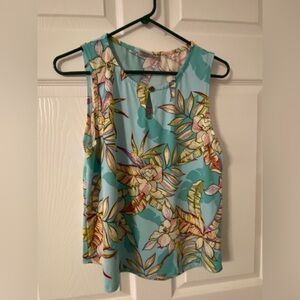 T33- MAKAI BEACH Tropical Knit Sleeveless Top